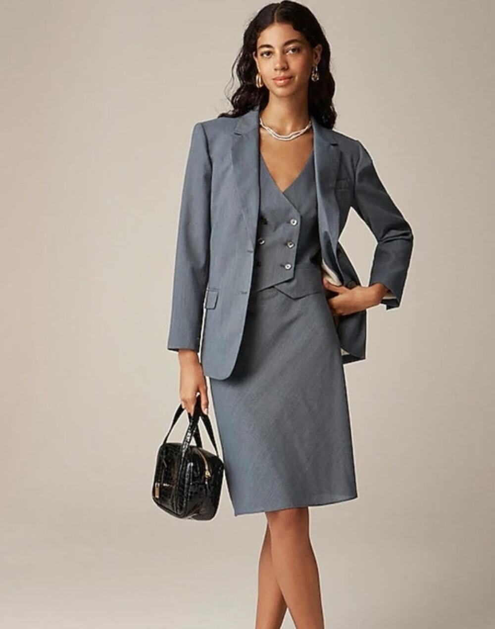 NWT J. Crew Gwen Knee-length Slip skirt In Gauzy Italian Wool Blend XL